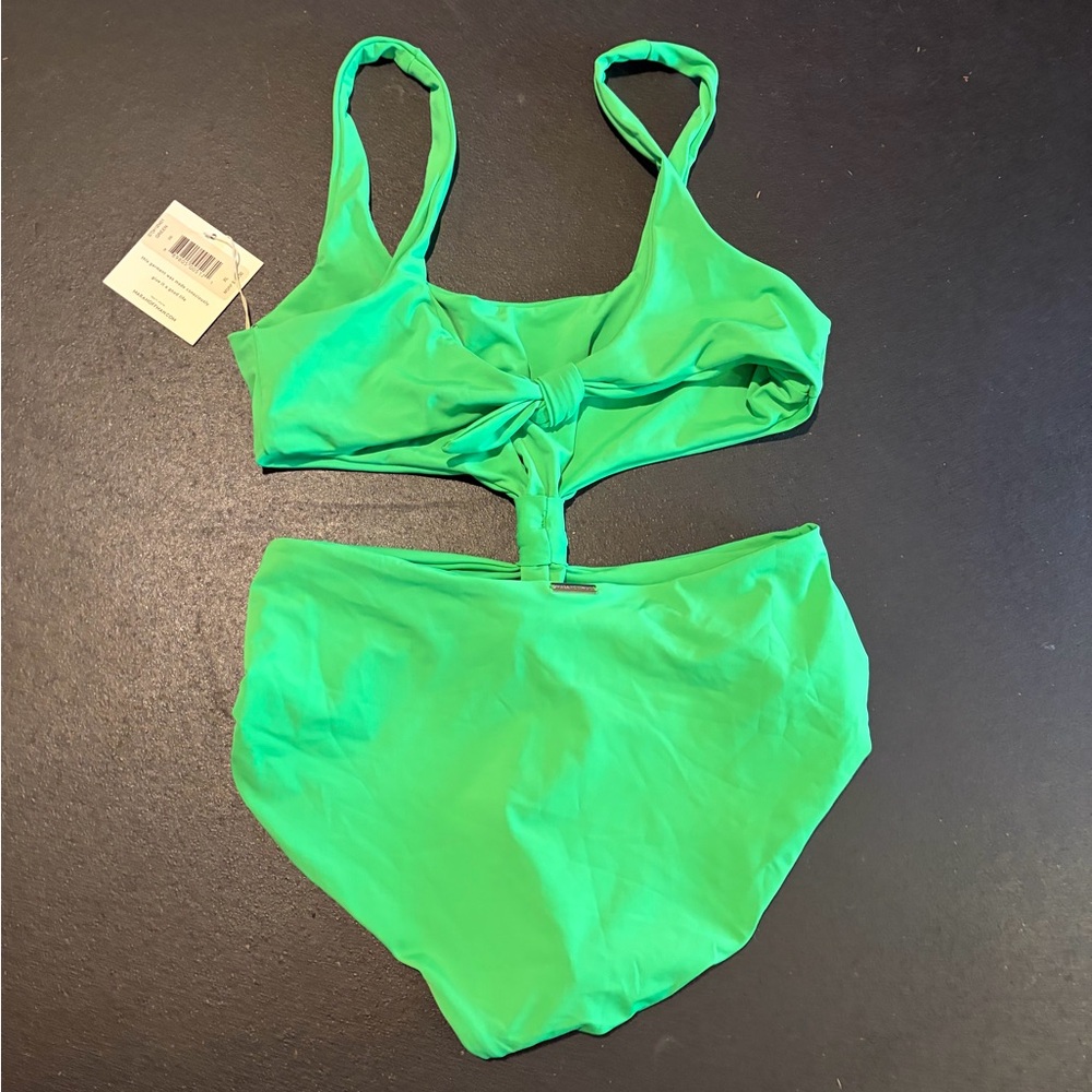 Mara Hoffman Green Cutout One Piece Swimsuit NWT size XL